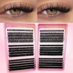 Gene false  smocuri Beautyful Eyelash DUO 30-80D de D /0,15 /8-16mm PINK-600 + 1 Penseta metalica